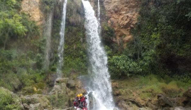 Canyoning in the Gorgo de la Escalera de Anna region of Valencia